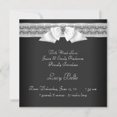 白黒ベビー写真誕生のお知らせ 案内状 (裏面)