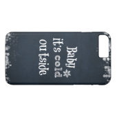 白黒ベビー冷たい外引用文 Case-Mate iPhoneケース (裏面(横))