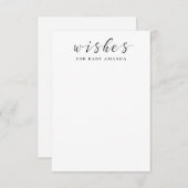 白黒ベビー。シンプルアドバイス エンクロージャーカード (正面/裏面)