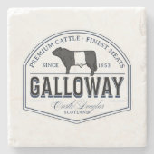 白黒ベルテゲロウェイベルティフュズブルロゴ ストーンコースター (正面)