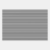 白黒ベンガルのストライプ ラッピングペーパーシート (正面3)