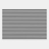 白黒ベンガルのストライプ ラッピングペーパーシート (正面)