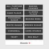 白黒ベーキング具材食器洗いシール シール (シート)