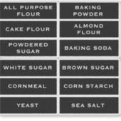 白黒ベーキング具材食器洗いシール シール (正面)