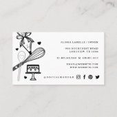 白黒ベーキング料理用具ベーカリー 名刺 (裏面)