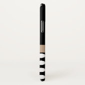 白黒ベージュモノグラムスクリプト水玉模様 Case-Mate iPhoneケース (裏面/右)