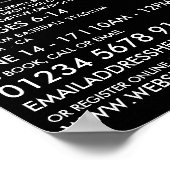 白黒ベースボールこうもりベースボールキャンプ広告 ポスター (角)