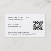 白黒ペイズリーウェディングプランナー 名刺 (裏面)