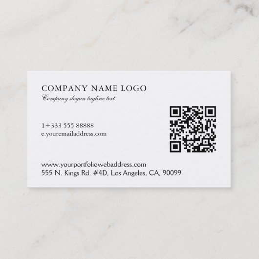 白黒ペイズリーウェディングプランナー 名刺 (裏面)