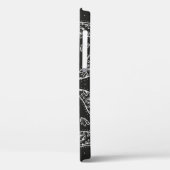 白黒ペイズリーバンダナオーナメントプリント。ビ Case-Mate iPhoneケース (裏面 / 左)