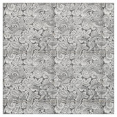 白黒ペイズリーパターン生地 ファブリック (見本)