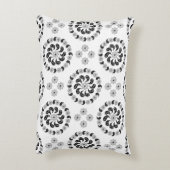 白黒ペイズリーパターン装飾用クッション アクセントクッション (裏面(縦))