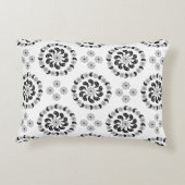 白黒ペイズリーパターン装飾用クッション アクセントクッション (裏面)