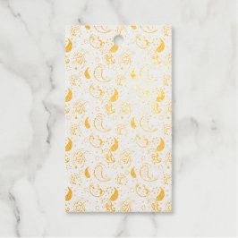 白黒ペイズリーパターン – テキスエレガントトアート ギフトタグ