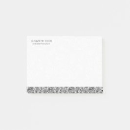 白黒ペイズリーパターン ポストイット