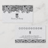 白黒ペイズリーロイヤリティカード ロイヤリティカード (正面/裏面)