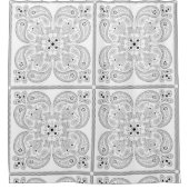 白黒ペイズリー シャワーカーテン (正面)