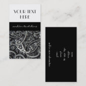 白黒ペイズリー 名刺 (正面/裏面)