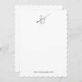 白黒ペインターのウサギ ノートカード (正面/裏面)