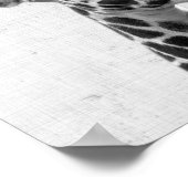 白黒ペエカブーキレーフミニマル子供部屋 ポスター (角)