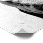 白黒ペエカブーピグレットミニマル子供部屋 ポスター (角)