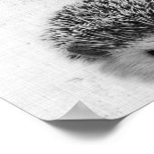 白黒ペエカブーヘッジホグミニマル子供部屋 ポスター (角)