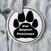 白黒ペットの専門家の手の印刷名タグ 缶バッジ (インサイチュ)