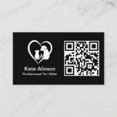 白黒ペットシッターの名刺 名刺 (正面)