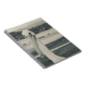 白黒ペリカン写真 ノートブック (右側)