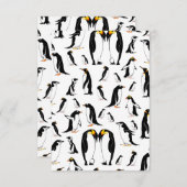 白黒ペンギン模様 ノートカード (正面/裏面)
