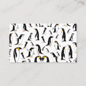 白黒ペンギン模様 名刺 (裏面)