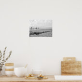 白黒ペンサコーラビーチ ポスター (キッチン)