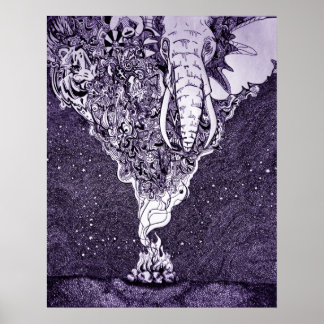 白黒ペン及びインクスケッチ ポスター