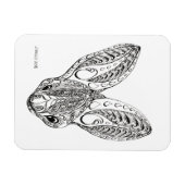 白黒ペン黄翼こうもりポートレート マグネット (横)