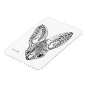 白黒ペン黄翼こうもりポートレート マグネット (左側)