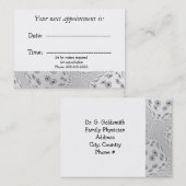 白黒ホイールメディカルアポイントメント 予約カード (正面/裏面)