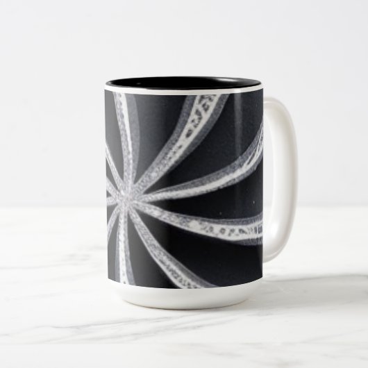 白黒ホイール ツートーンマグカップ (正面右)