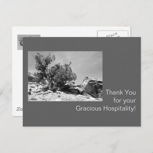 白黒ホスピタリティありがとう ポストカード (正面/裏面)