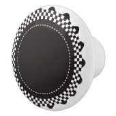 白黒ホタテ市松模様にロプ セラミックノブ (右)