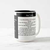 白黒ホットトディレシピコーヒーマグ ツートーンマグカップ (正面右)