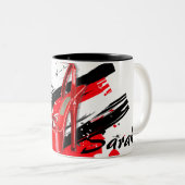白黒ホットハイヒール ツートーンマグカップ (正面右)
