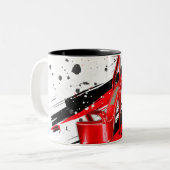 白黒ホットハイヒール ツートーンマグカップ (正面左)