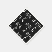白黒ホラー顔 スタンダードカクテルナプキン (角)