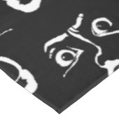 白黒ホラー顔 テーブルクロス (アングル)