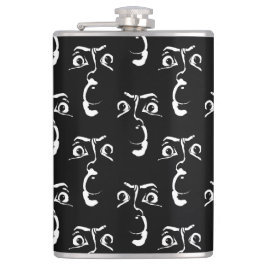 白黒ホラー顔 フラスク