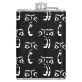 白黒ホラー顔 フラスク (裏面)