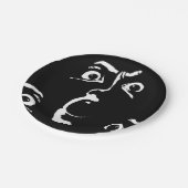 白黒ホラー顔 ペーパープレート (アングル)