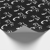 白黒ホラー顔 ラッピングペーパー (角)