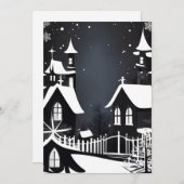 白黒ホリデーカード シーズンカード (正面/裏面)