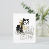 白黒ホリデー猫 シーズンポストカード (スタンド正面)